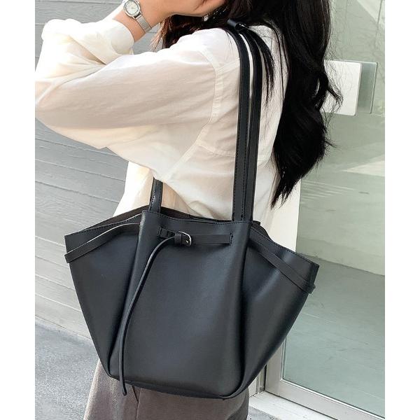 ショルダーバッグ バッグ ミニポーチ付き巾着風バッグ レディース