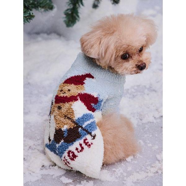 犬 服 「HOLIDAY」「CAT＆DOG」スキーベアジャガードプルオーバー