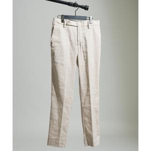 スラックス 「entre amis」ノープリーツ スリム リネンパンツ / 2404 メンズ レディース