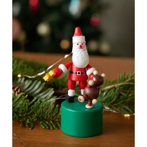 インテリア 「DETOA/デトア」Wooden Push Up Toy Santa＆Teddy Bear　プッシュトイ