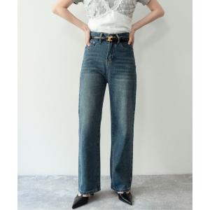 ジーンズ デニム デニムパンツ 「on:nue」「低身長/高身長/サイズ展開有/2色展開」 リラックスルーズストレートデニムパンツ レディース