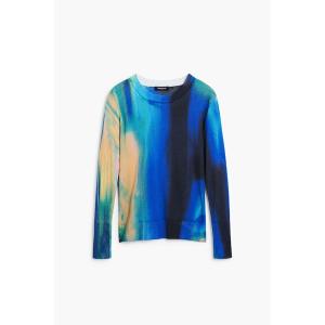 ニット セーター ブルーグラデーション細ゲージニット レディース