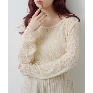 tシャツ レースシアートップス レディース