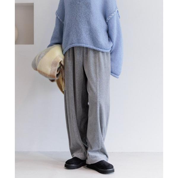 パンツ 「WEB限定」ベロアカーブパンツ レディース