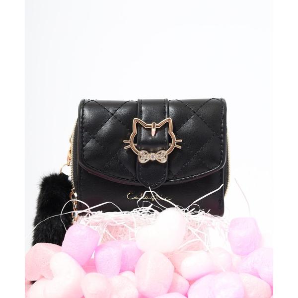 財布 Coboca+合皮キルトネコバックルミニ財布 kids キッズ 子供 女の子