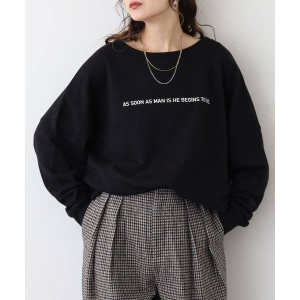 トレーナー スウェット NARNAD ビッグシルエットプリントトレーナー レディース