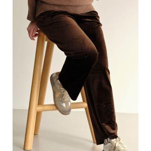 パンツ ベロアリラックスパンツ レディース