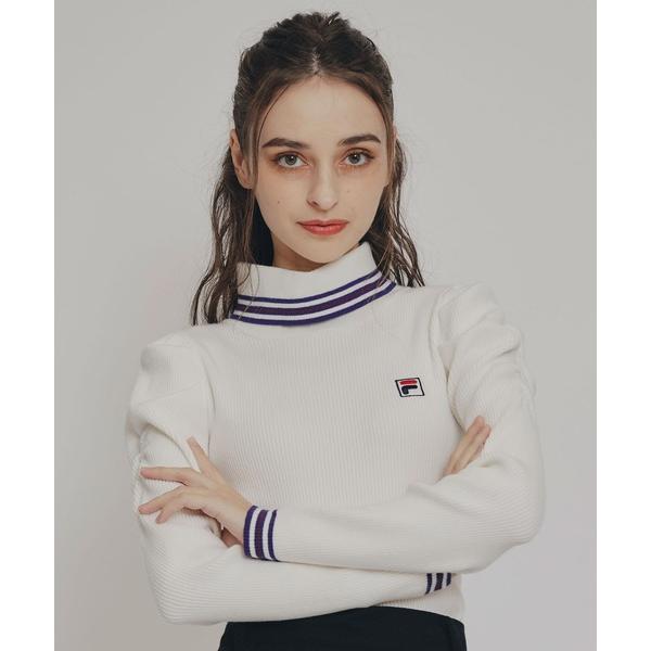 ニット セーター 「FILA×REDYAZEL」ラインタートルニットプルオーバー レディース