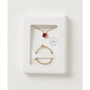 ネックレス 「セット」誕生石/ネックレス＆リング レディース