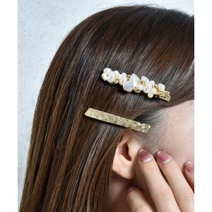 ヘアピン 「2個セット」パール/花/クリップピン