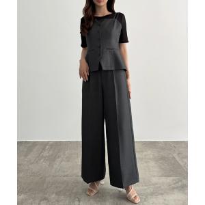 セットアップ デザインビスチェ＋ワイドパンツSET レディース｜ZOZOTOWN Yahoo!店