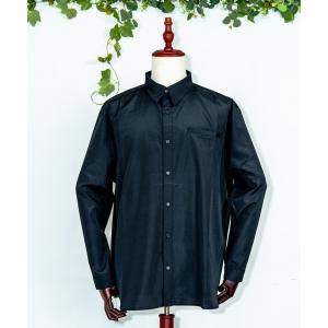 シャツ オーバーサイズロゴ刺繍長袖シャツ メンズ