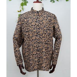 シャツ オーバーサイズ 猫柄 長袖シャツ 「三毛 猫」 メンズ