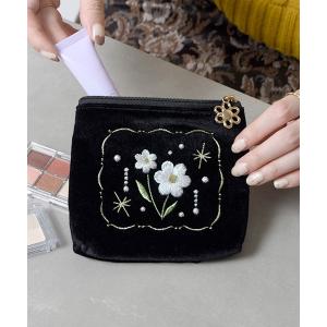 ポーチ フラワー/月/ハート/刺繍/ティッシュポーチ レディース