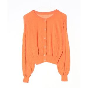「INED CLARO」 ニットカーディガン フリー オレンジ レディース