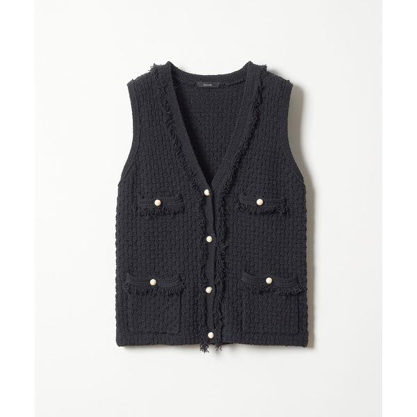 「allureville」 ニットベスト 2 ネイビー レディース