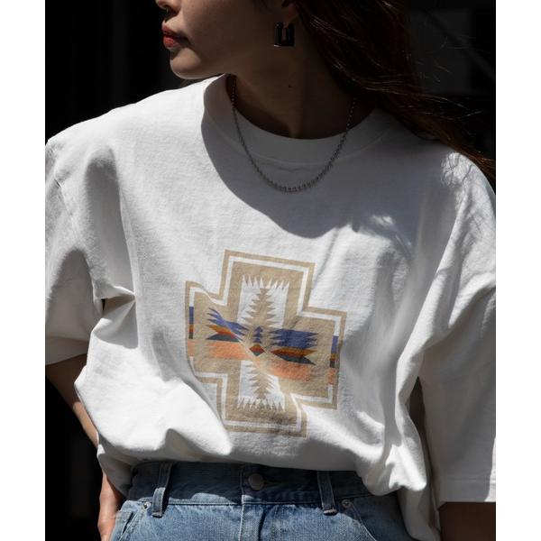 「PENDLETON」 半袖Tシャツ L オフホワイト メンズ