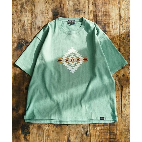 「PENDLETON」 半袖Tシャツ MEDIUM ライトグリーン メンズ