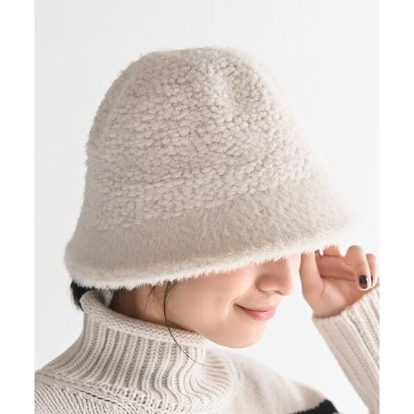 帽子 ハット 編地切替フェザーＨＡＴ レディース