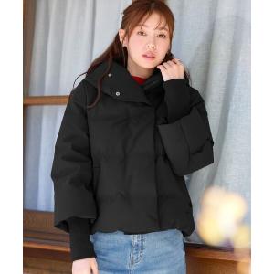 ダウンコート ダウンジャケット 袖口リブデザインシームレスダウン レディース