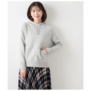 ニット セーター ウールアンゴラ ホールガーメントパーカ レディース