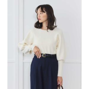 ニット セーター 「ローゲージ」 ボリュームスリーブリブニット レディース