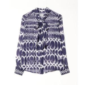 「NARACAMICIE」 長袖ブラウス 2 ネイビー レディース