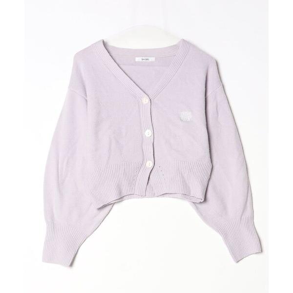 「SNIDEL」 ニットカーディガン ONE SIZE パープル レディース