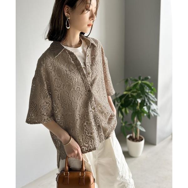 「Java」 半袖シャツ LARGE グレー レディース