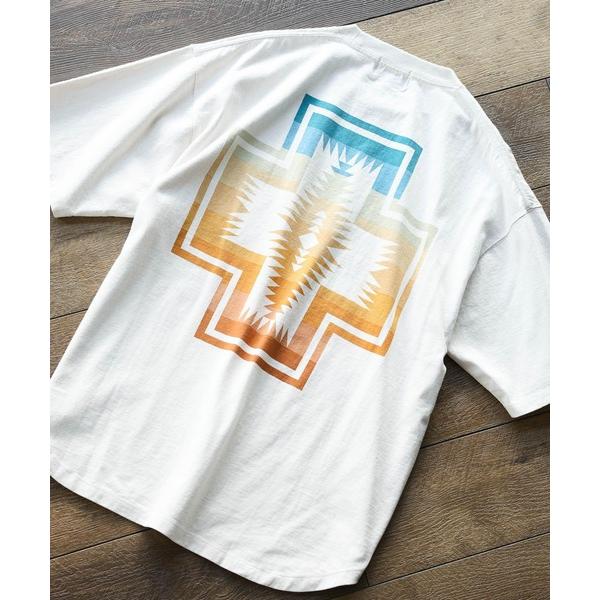 「PENDLETON」 半袖Tシャツ LARGE アイボリー メンズ