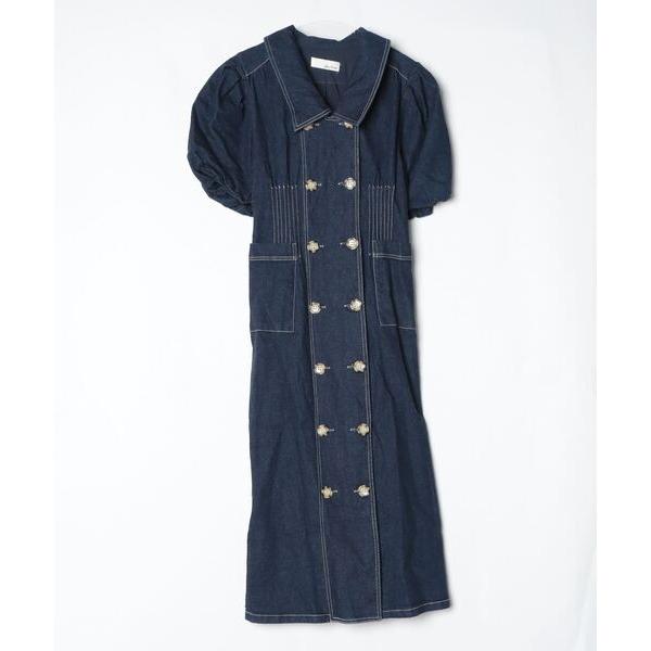 「LILY BROWN」 シャツワンピース 1 ネイビー レディース