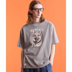 「schott」 半袖Tシャツ X-LARGE グレー メンズ