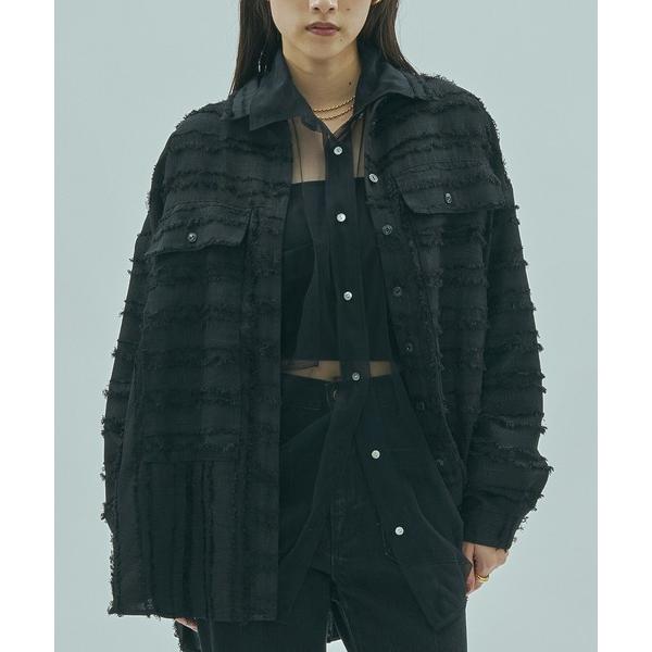 ブラウス シャツ (GENE HEAVENS)FRINGE DOBBY BIG SHIRT レディー...