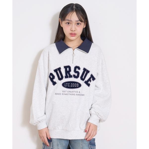 トレーナー  「LTXC」「綿100％」裏起毛ハーフジップスウェット キッズ 子供服 女の子