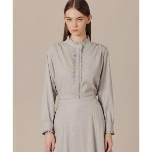 ブラウス シャツ Ｍドットプリントブラウス レディース