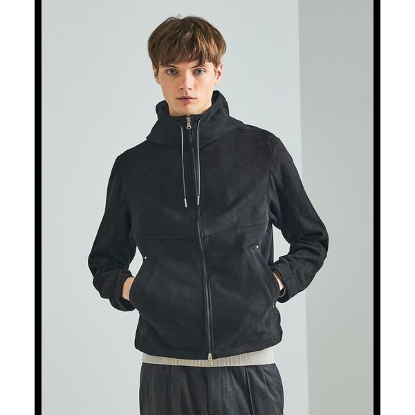 ブルゾン アウター フェイクスウェードフーディーブルゾン メンズ