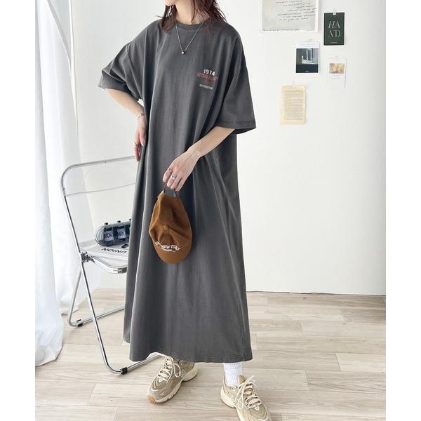 「Java」 半袖ワンピース MEDIUM グレー レディース