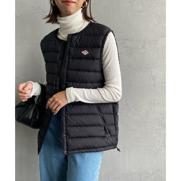 「DANTON」 ダウンベスト M ブラック レディース