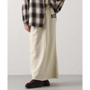 スカート ロゴＡラインスウェットマキシスカート