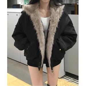 ZIPPER CLUB パーカー pinkie skull fur zip レディース メンズ