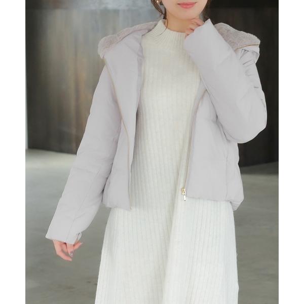 ダウンコート ダウンジャケット フードファーショートダウンジャケット レディース