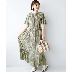 「haco!」 半袖ワンピース X-LARGE ライトカーキ レディース