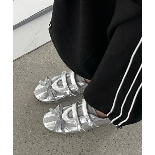 スニーカー Mary jane ribbon sneakers レディース