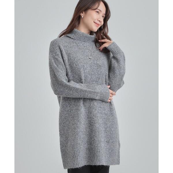 ニット セーター 「洗濯機可/S-LL」女性らしい美シルエット ニットチュニックワンピース「CIRC...