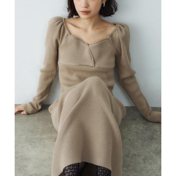 ワンピース femi rib knit dress