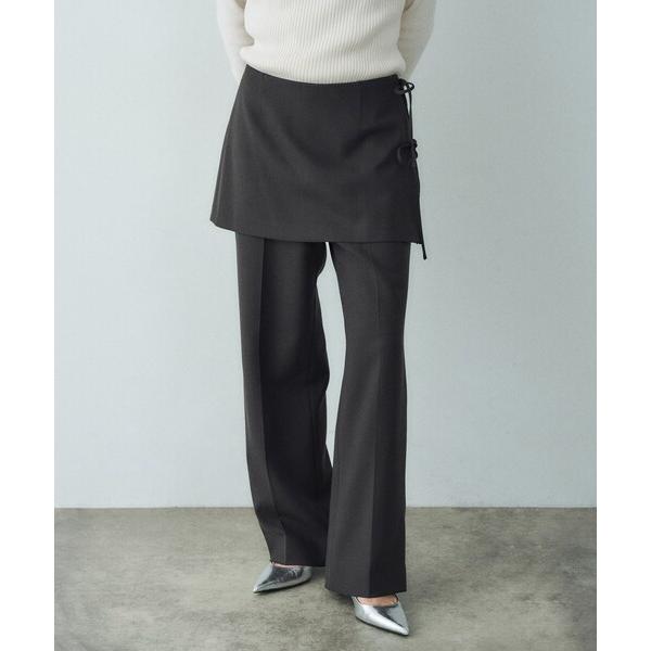 パンツ layered skirt pants レディース
