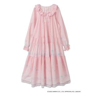 ワンピース Little Twin Stars×PINK HOUSE A Starry Night Wish柄ミディワンピース