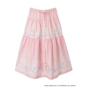 スカート Little Twin Stars×PINK HOUSE A Starry Night Wish柄スカート