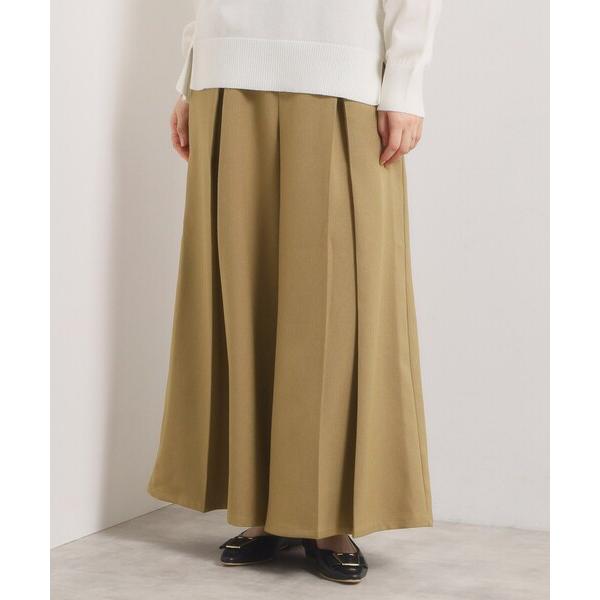 ワイドパンツ パンツ 「手洗い可」ツイルタックワイドパンツ レディース