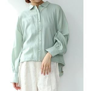 ブラウス シャツ パール釦スピンドルシャツ レディース